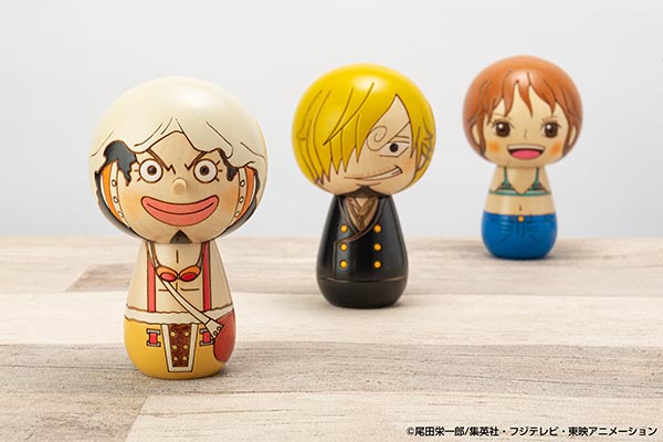 News 群馬県の伝統工芸 創作こけし ワンピースこけしシリーズ第2弾 ナミ ウソップ サンジ 登場